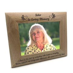 Sister Memorial Remembrance Photo Frame Sister Photo Frame ukgiftstoreonline 4 x 6 inch