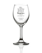 Gift For Teacher Personalised Engraved Wine Glass - ukgiftstoreonline