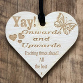 Good Luck Friend Friendship Colleagues Leaving Job Gift Wooden Heart - ukgiftstoreonline