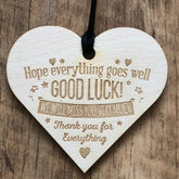 Good Luck Leaving Gift For Colleague Friend Teacher Work Gift Heart - ukgiftstoreonline