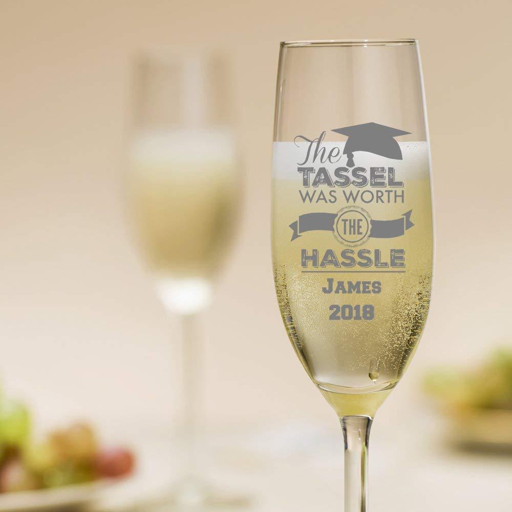 Graduation Gift - Personalised Engraved Champagne Flute The Tassel - ukgiftstoreonline