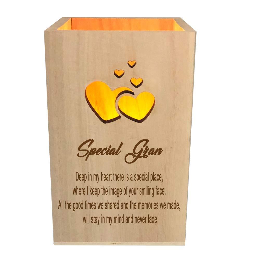 Gran Remembrance Memorial Sentiment LED Tealight Holder Keepsake - ukgiftstoreonline