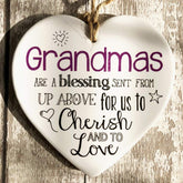 Grandma verse large ceramic heart plaque gift - ukgiftstoreonline