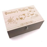 Grandma's Knitting Box Large Wooden Keepsake Box Gift - ukgiftstoreonline
