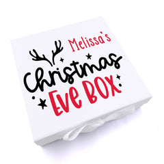 ukgiftstoreonline Personalised Christmas Eve Box With Reindeer Horn Design