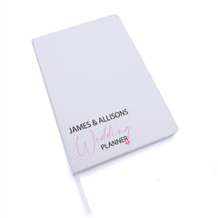 A5 personalised wedding planner, bride to be notebook, journal organiser