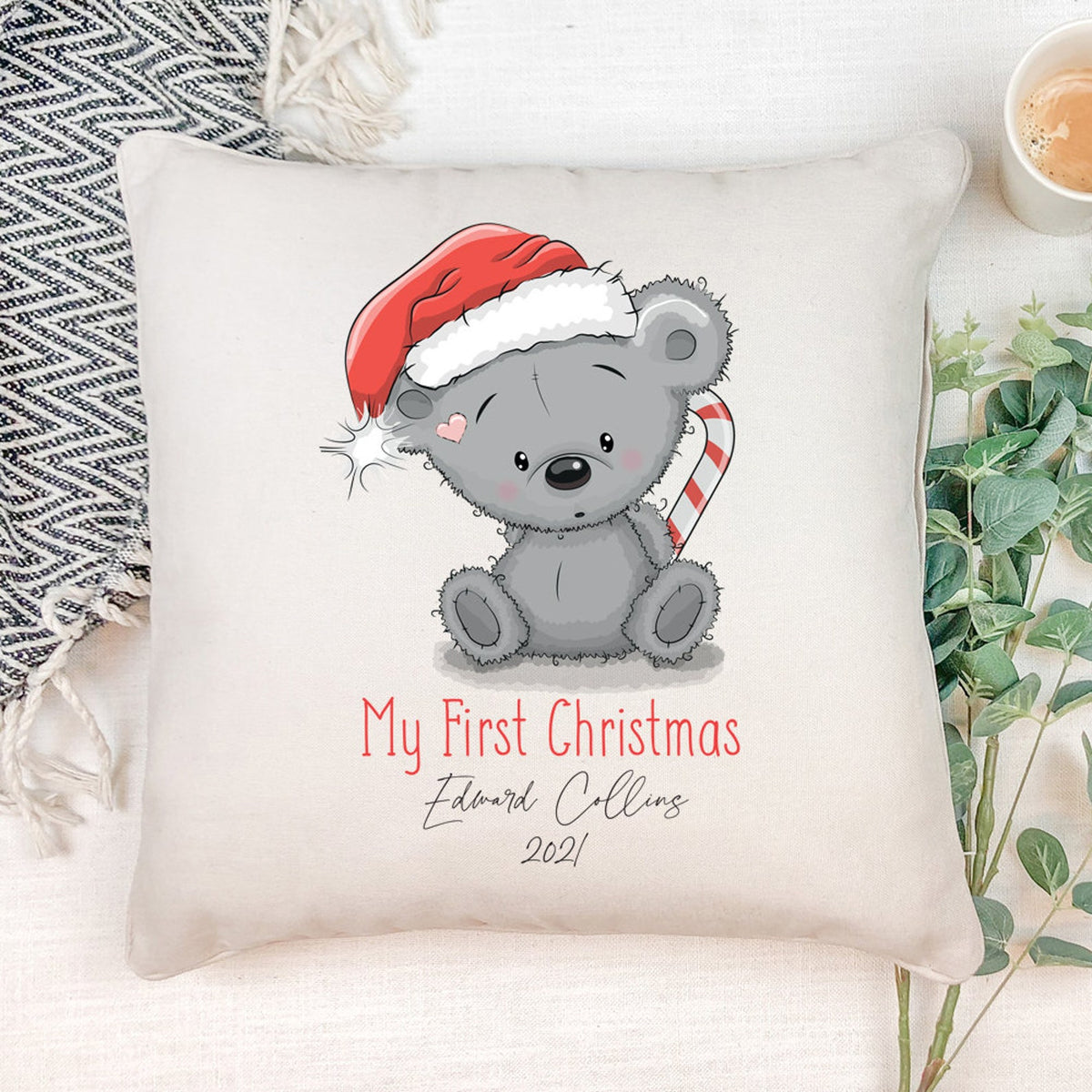 Personalised My First Christmas Cushion Gift