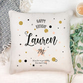Personalised Polka Dot Design Cushion Gift Personalised Cushion Gifts ukgiftstoreonline