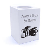 Personalised Best Memories of Travel Tea Light Holder