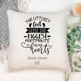 Personalised Baby Memorial Remembrance The Littlest Feet Cushion Gift