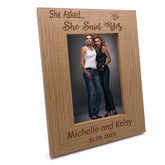 Personalised Lesbian Gay Couple Engagement Photo Frame gift