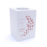 Personalised Grandma In Loving Memory Butterflies Tea Light Holder