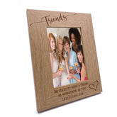 Personalised Friends Love Heart Engraved Portrait Photo Frame Gift