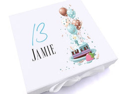 Personalised 13th Birthday Gifts For Him Keepsake Memory Box