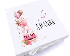 Personalised 16th Birthday Gifts For Her Keepsake Memory Box