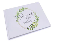 Personalised Special Gran Wreath Design Gift Guest Book