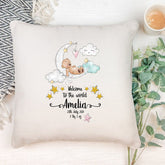 Personalised Baby Cushion Gift Welcome to the world
