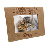Personalised A House Is Not A home Without A Cat Photo Frame Landscape