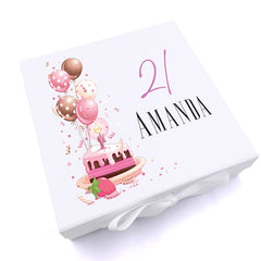Personalised 21st Birthday Gifts For Her Keepsake Memory Box
