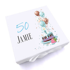Personalised 50th Birthday Gifts For Him Keepsake Memory Box