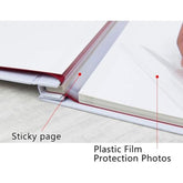 Personalised Christening Large Linen Cover Photo Album With Leaf Design