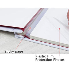 Personalised Christening Large Linen Cover Photo Album With Leaf Design