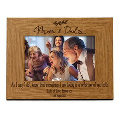 Personalised Parents Of The Bride or Groom Wedding Photo Picture Frame