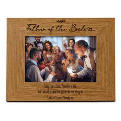 Personalised Father Of The Bride Wedding Photo Picture Frame Landscape