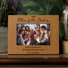 Personalised Father Of The Bride Wedding Photo Picture Frame Landscape