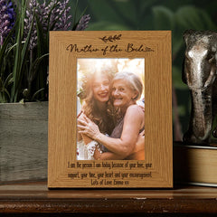 Personalised Mother Of The Bride Wedding Photo Picture Frame Portrait