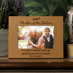 Personalised Mother Of The Bride Wedding Photo Picture Frame Landscape
