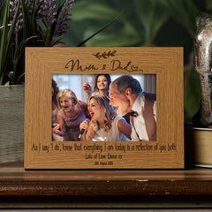 Personalised Parents Of The Bride or Groom Wedding Photo Picture Frame