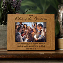 Personalised Father Of The Groom Wedding Photo Picture Frame Landscape