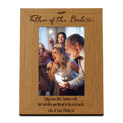 Personalised Father Of The Bride Wedding Photo Picture Frame Portrait
