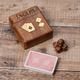 Personalised Luxury Playing Card And Dice Box men's personalised gift