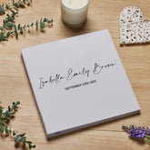 Personalised Large Baby Photo Album Gift Linen Cover