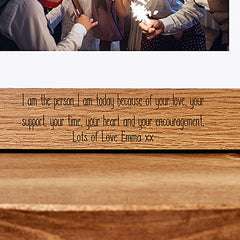 Personalised Mother Of The Bride Double Photo Picture Frame Landscape 6x4 Inch Brown