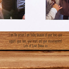 Personalised Mother Of The Bride Double Photo Picture Frame Portrait 6x4 Inch Brown