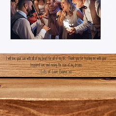 Personalised Mother Of The Groom Double Photo Picture Frame Landscape 6x4 Inch Brown