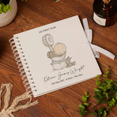 Personalised Baby Birth Record Book My First Year With Scale