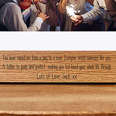 Personalised Father Of The Groom Double Photo Picture Frame Landscape 6x4 Inch Brown