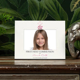 Personalised First Holy Communion Photo Frame With Pink Cross