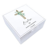 ukgiftstoreonline Personalised Baptism Vintage Wooden Box With Wood Cross