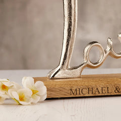 Personalised Love Heart Wedding, anniversary, Engagement Gift