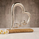 Personalised Love Heart Wedding, anniversary, Engagement Gift