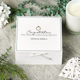 ukgiftstoreonline Personalised Engagement Vintage Wooden Box Keepsake Gift With Ring