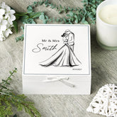 ukgiftstoreonline Personalised Mr and Mrs Wedding Vintage Wooden Box Gift CGUV-87