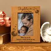 Daughter Remembrance Photo Frame Personalised Portrait With Dandelions