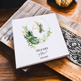 Personalised Wedding Photo Album Gift With Tropical Leaves