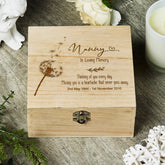 ukgiftstoreonline Personalised Nanny In Loving Memory Remembrance Keepsake Box With Dandelions